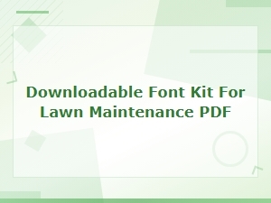 Free Downloadable Font Kit for Lawn Care Pdf Documents